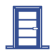 door to door blue icon