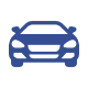 private car blue icon